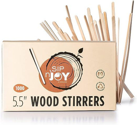 Wood Coffee Stirrers, 5.5"