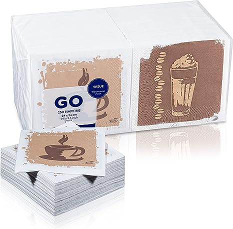 Cafeteria Style Beverage Napkins, 3-Ply Disposable Paper Napkins