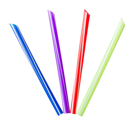 8" Bubble Tea Plastic Straws, Individually Wrapped
