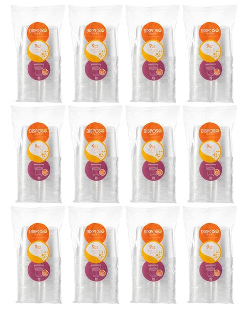 Disposoware 9 oz. Clear Disposable Plastic Cup