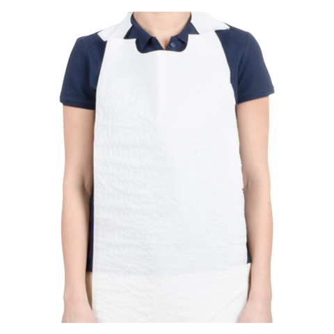 Disposable Overhead Paper/Poly Bib, White