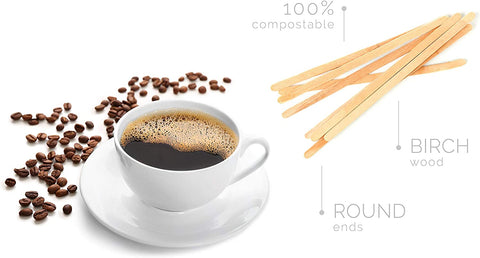 Wood Coffee Stirrers, 7.5"