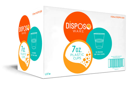 Disposoware 7 oz. Clear Disposable Plastic Cup