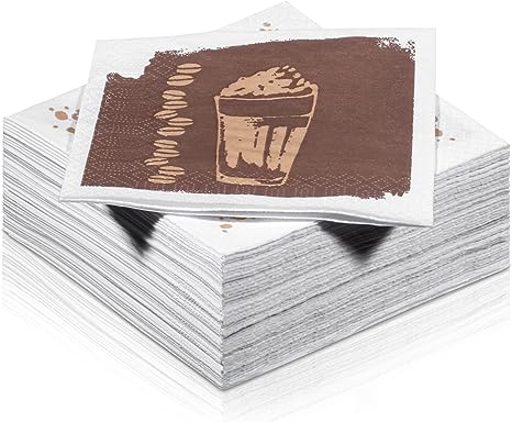 Cafeteria Style Beverage Napkins, 3-Ply Disposable Paper Napkins