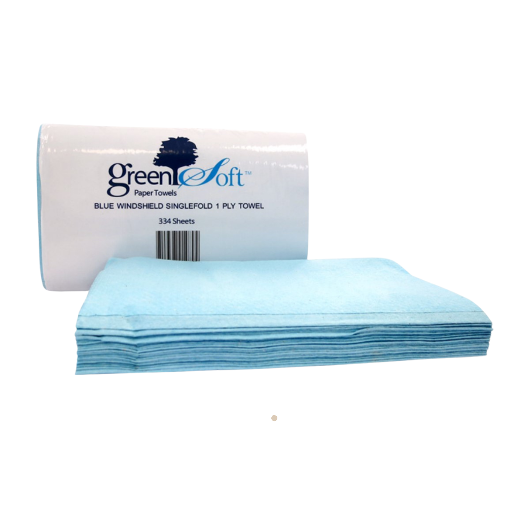 GreenSoft Blue Windshield Single Fold 1-Ply Paper Towel – Eskay Products