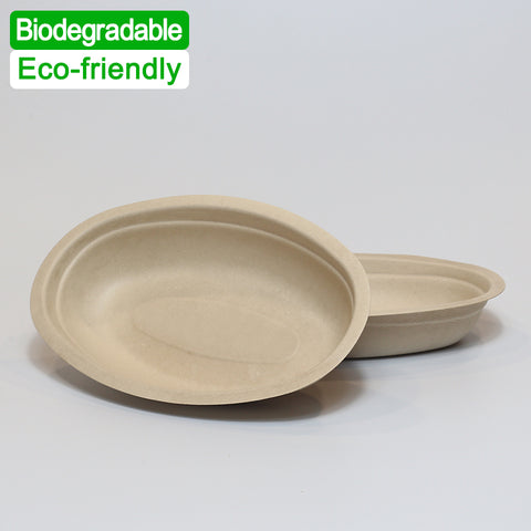 Compostable Bagasse Plates, Bowls & Lids