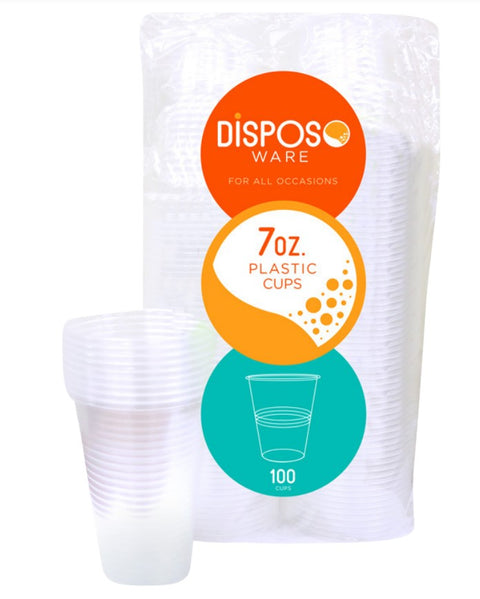 Disposoware 7 oz. Clear Disposable Plastic Cup