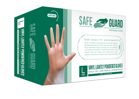 Clear Vinyl Powdered Gloves